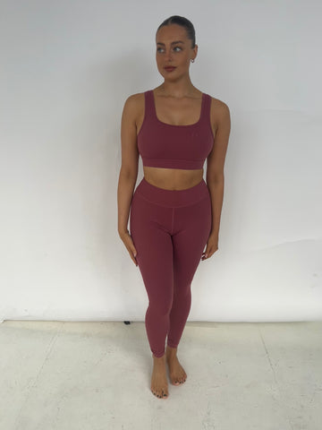Burgundy Dance Leggings