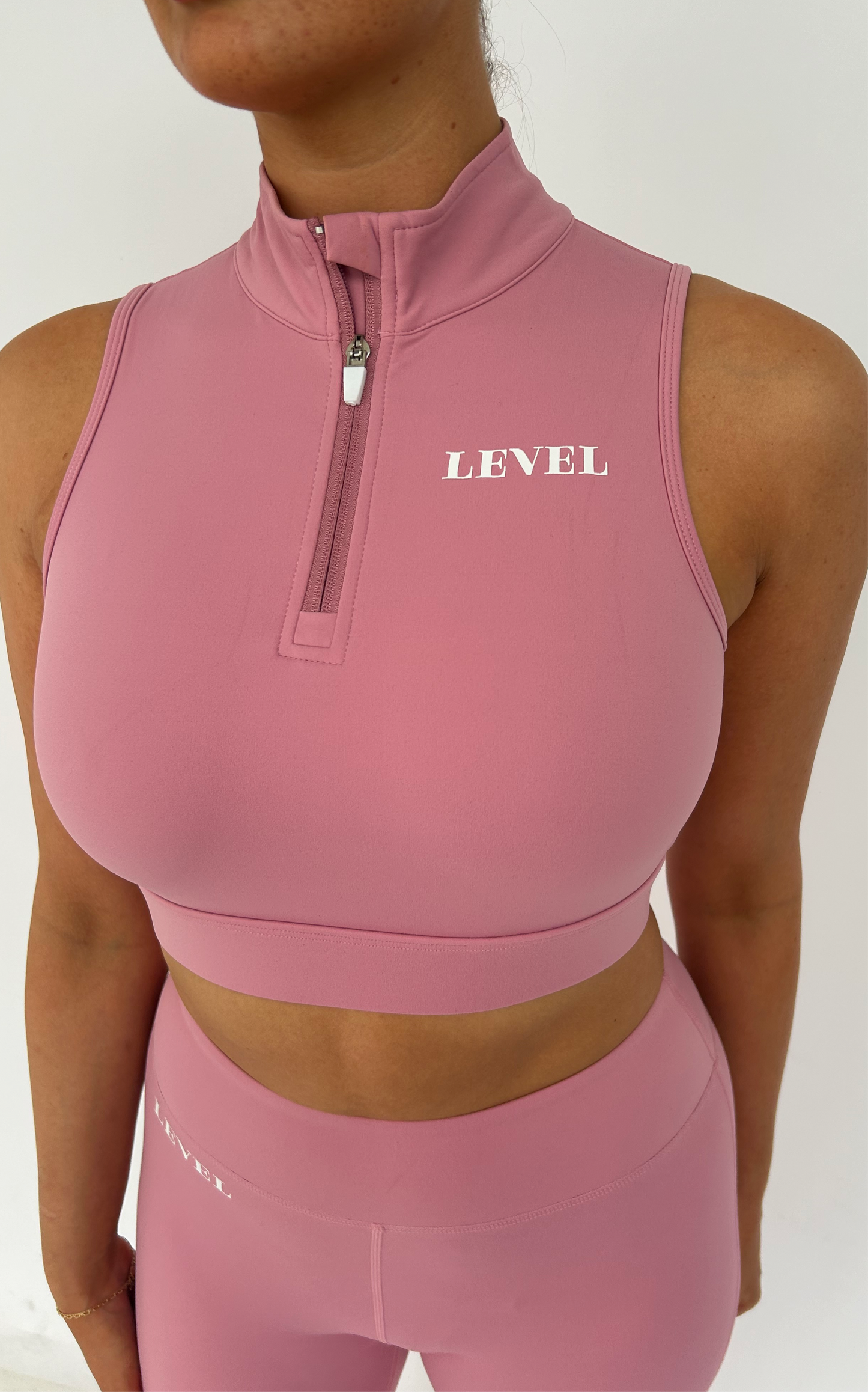 Bubblegum Zip Crop Top