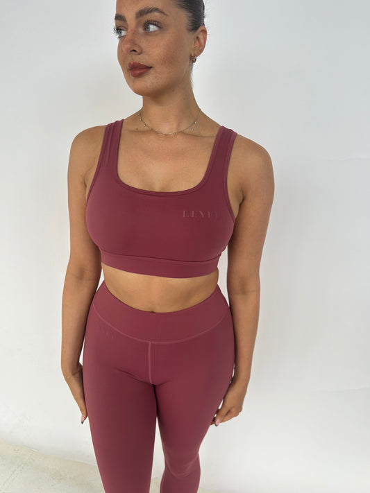 Burgundy Basic  Bra Top