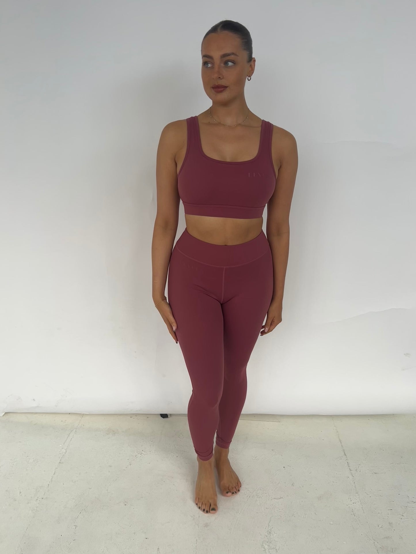 Burgundy Basic Leggings