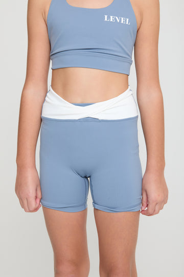 Young Dancer Blue & White Shorts