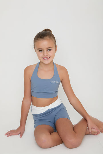 Young Dancer Blue Halterneck Crop Top