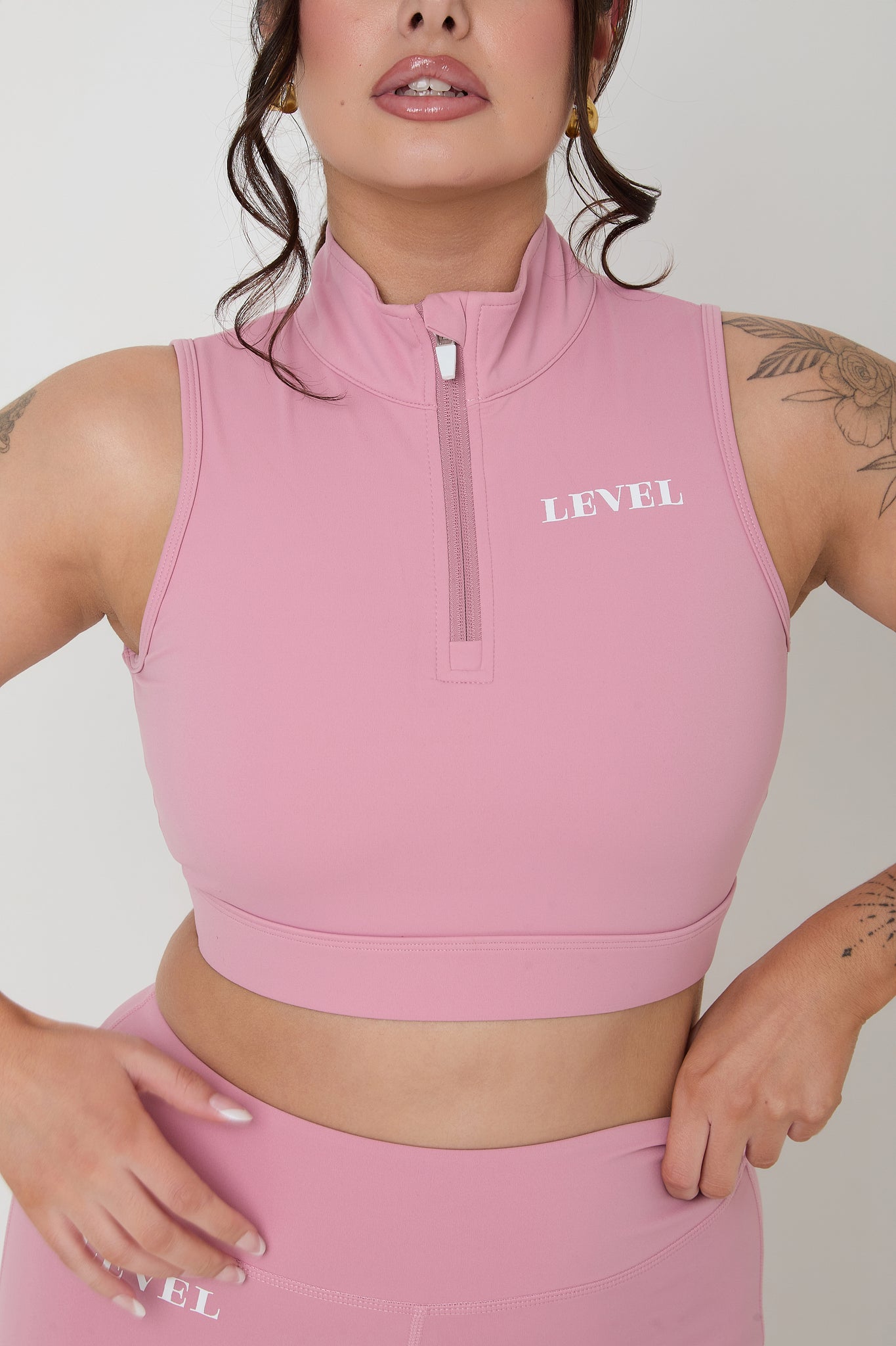 Bubblegum Zip Crop Top