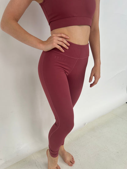 Burgundy Basic Leggings